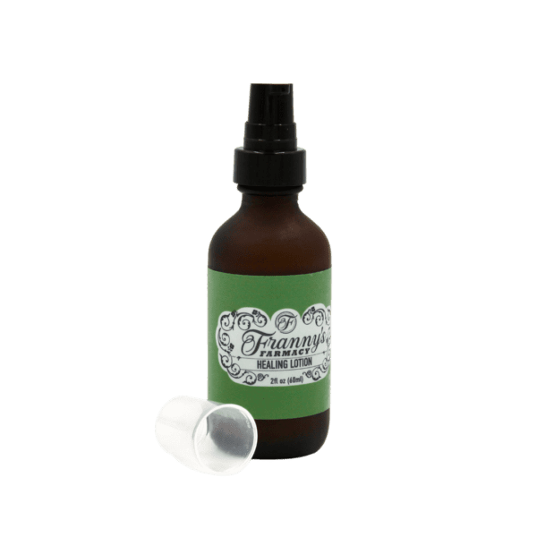 Healing Lotion front with cap on side
